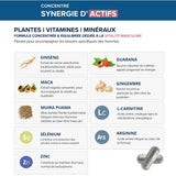 Tableau comparatif des actifs naturels pour la vitalité masculine