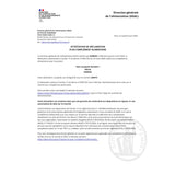 Attestation officielle de déclaration du complément alimentaire Nuit Tranquille Sommeil+ délivrée par la DGAL en France.