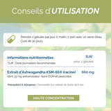 Fiche produit détaillée de l'extrait d'Ashwagandha KSM-66, racine, haute concentration