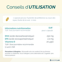 Conseils d'utilisation du complément DHA végétal vitamine D