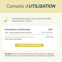 Conseils d'utilisation GinkGo Biloba
