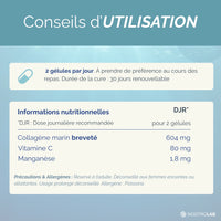 Présentation du complément Collagène Marin hydrolysé, pour la santé de la peau et des articulations