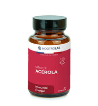 Complément alimentaire acérola bio, vitamine C, énergie, immunité, réduction fatigue