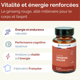 Ginseng Rouge, complément santé, vitalité, énergie, capsule