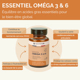 Infographie sur les bienfaits des Oméga 3 et 6 pour la santé et la beauté