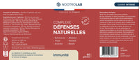 Étiquette de complément immunitaire avec plantes et champignons