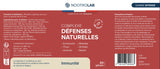 Étiquette de complément immunitaire avec plantes et champignons