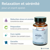 Complément Biozen relaxant naturel à base de plantes