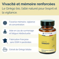 Gélules Ginkgo Bio pour mémoire et vigilance