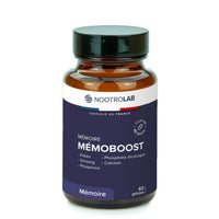 Flacon de gélules Mémoboost - La cure pour la mémoire à base de ginseng, phosphore et pollen, complément naturel pour soutien cognitif.